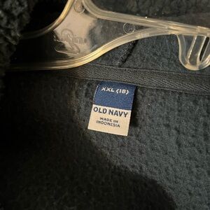 Old Navy Navy Blue Quarter Zip Fleece Jacket Girls XXL